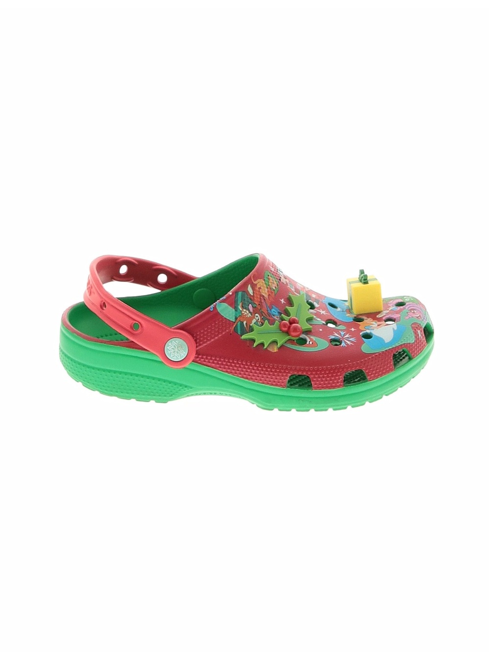 CROCS Red and Green Holiday-Themed Women's Clog Mule